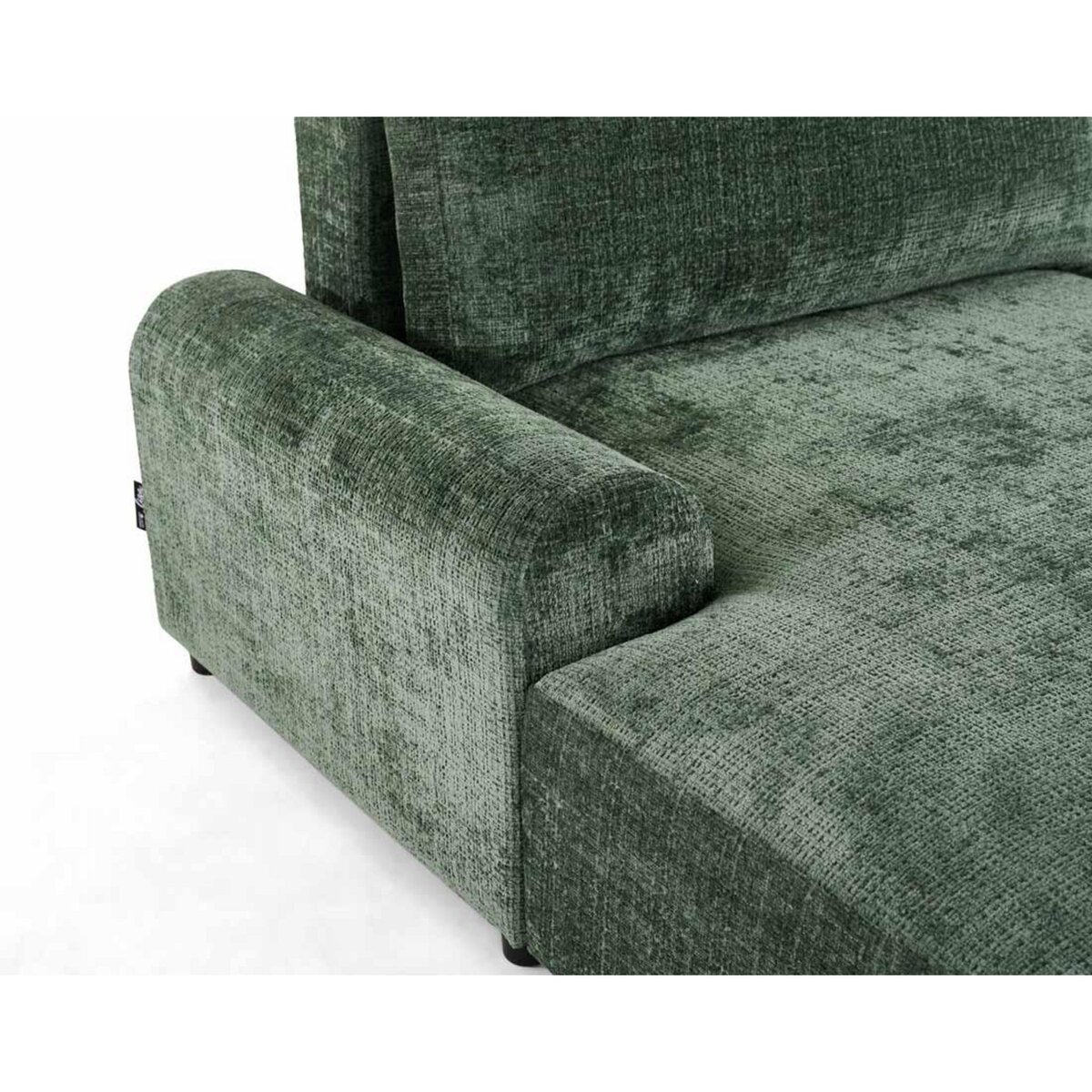 LISA DESIGN Nelly - canapé d'angle gauche 4 places convertible avec coffre en velours texturé