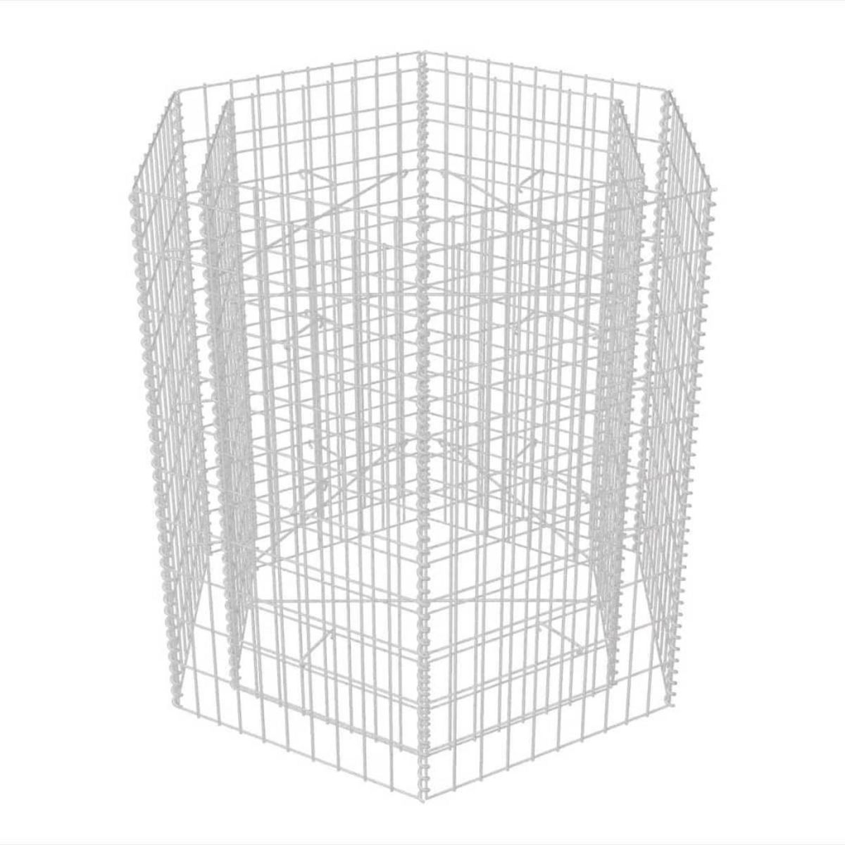 VIDAXL Lit sureleve a gabion hexagonale 100x90x100 cm