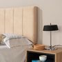 Voir la diapositive 4 : MARCKONFORT Tête de lit tapissée Creta 140x60 cm Couleur Beige, 8 cm d'épaisseur