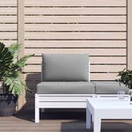 VIDAXL Coussins de palette lot de 2 gris tissu oxford