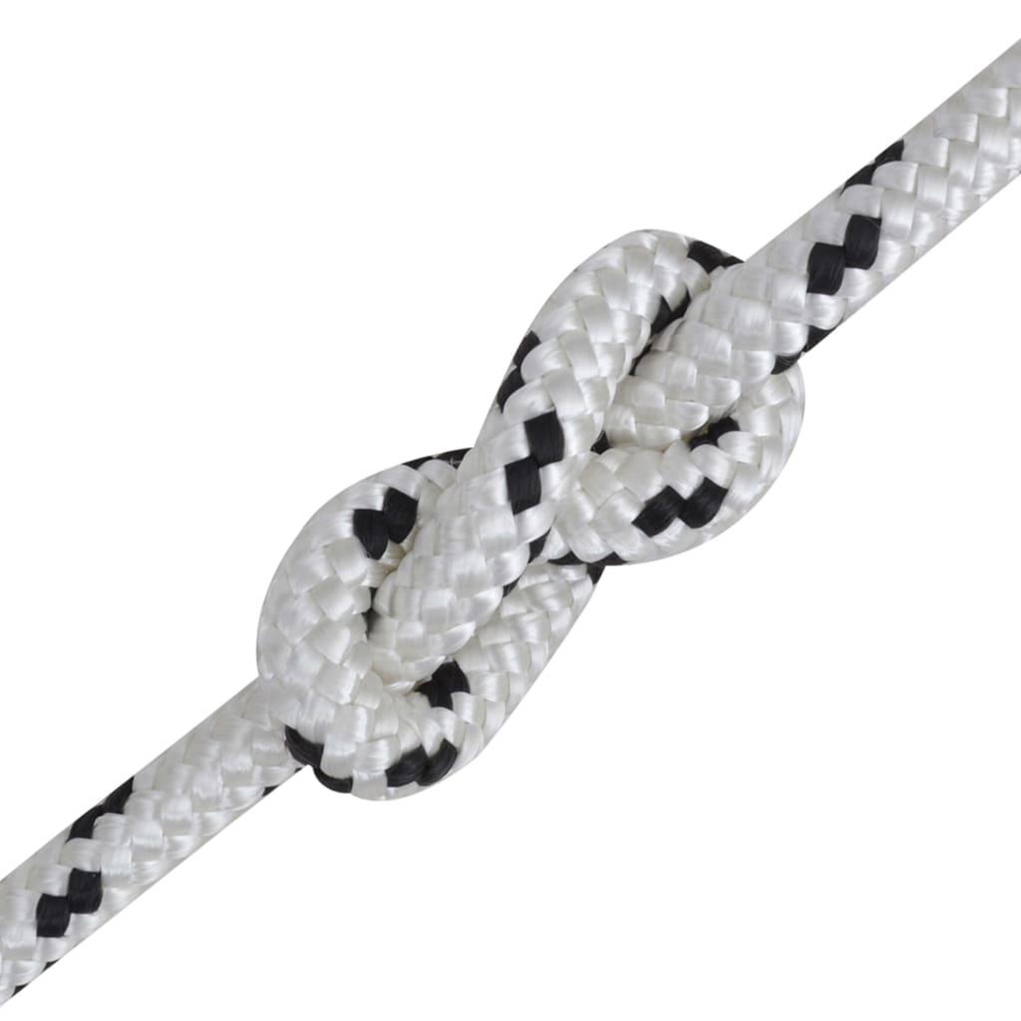 Voir la diapositive 2 : VIDAXL Corde de bateau tressee Polyester 6 mm 500 m Blanc