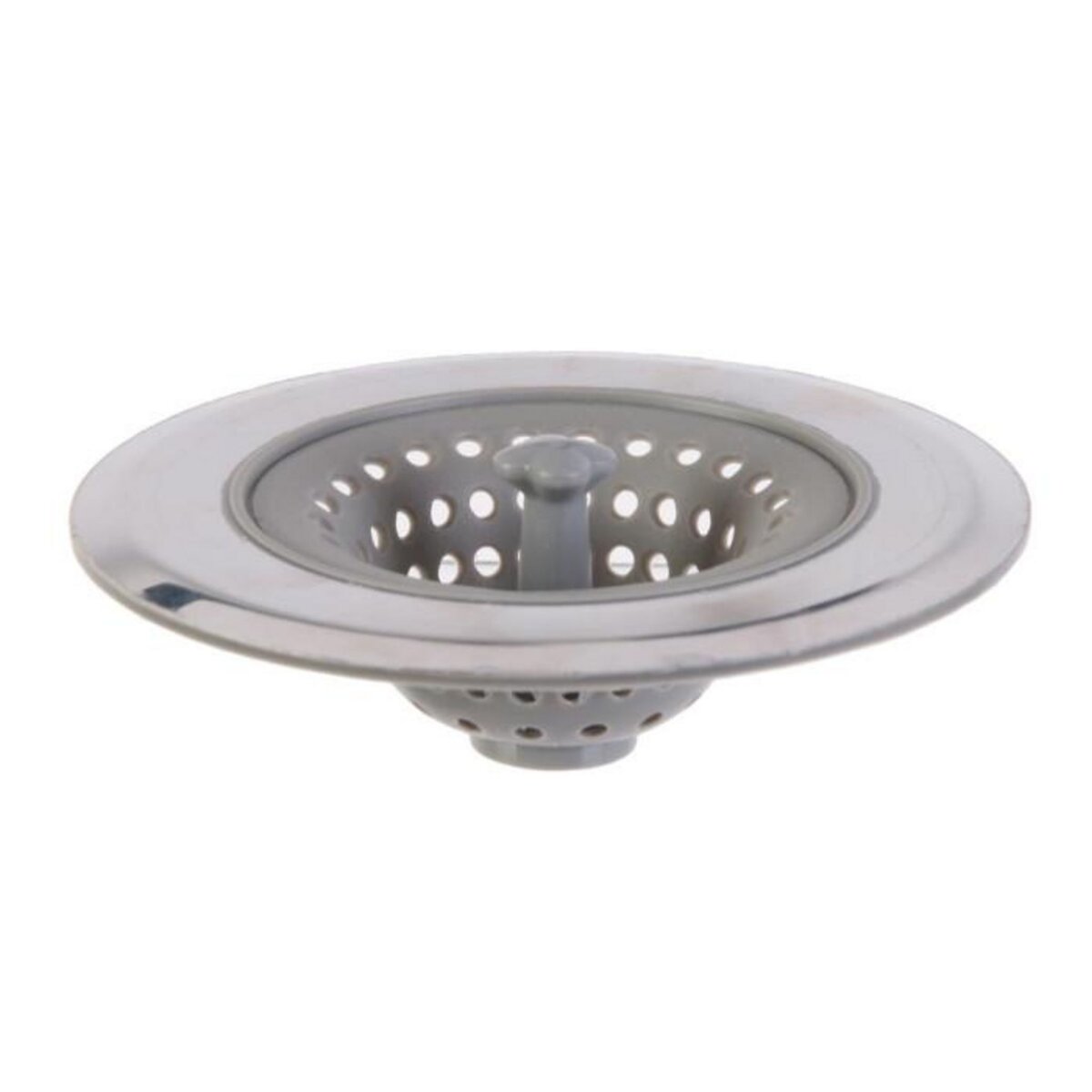 Paris Prix Filtre d'Evier Silicone & Inox  Flexible  6cm Gris