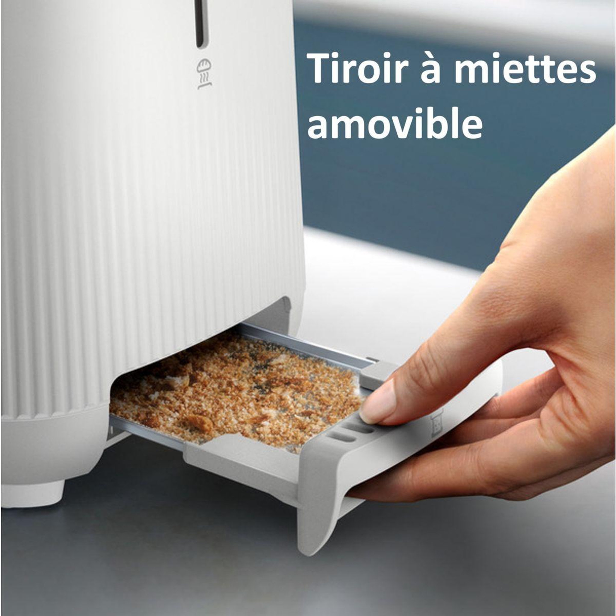 Voir la diapositive 4 : Philips Grille-pain hd2511/00 toaster blanc série 3000, 2 fentes, 900w