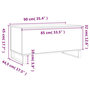 Voir la diapositive 6 : VIDAXL Table basse Chene sonoma 90x44,5x45 cm Bois d'ingenierie