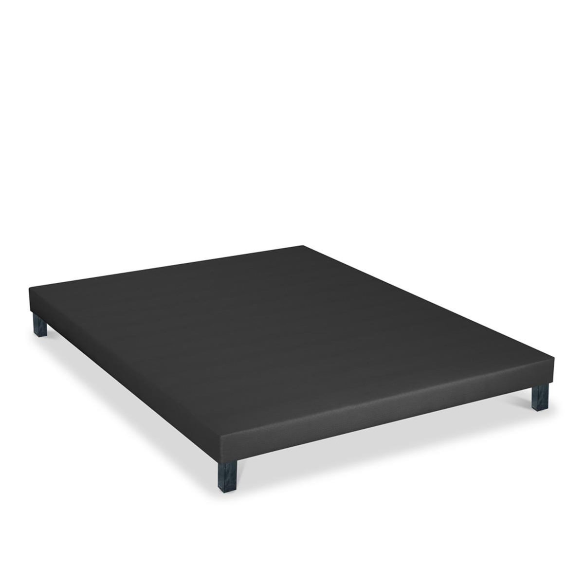 BELLECOUR BELLECOUR LITERIE | Sommier tapissier CAPUCINE | Epaisseur 13 cm | Gris anthracite (pieds non inclus)