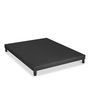 Voir la diapositive 1 : BELLECOUR BELLECOUR LITERIE | Sommier tapissier CAPUCINE | Epaisseur 13 cm | Gris anthracite (pieds non inclus)