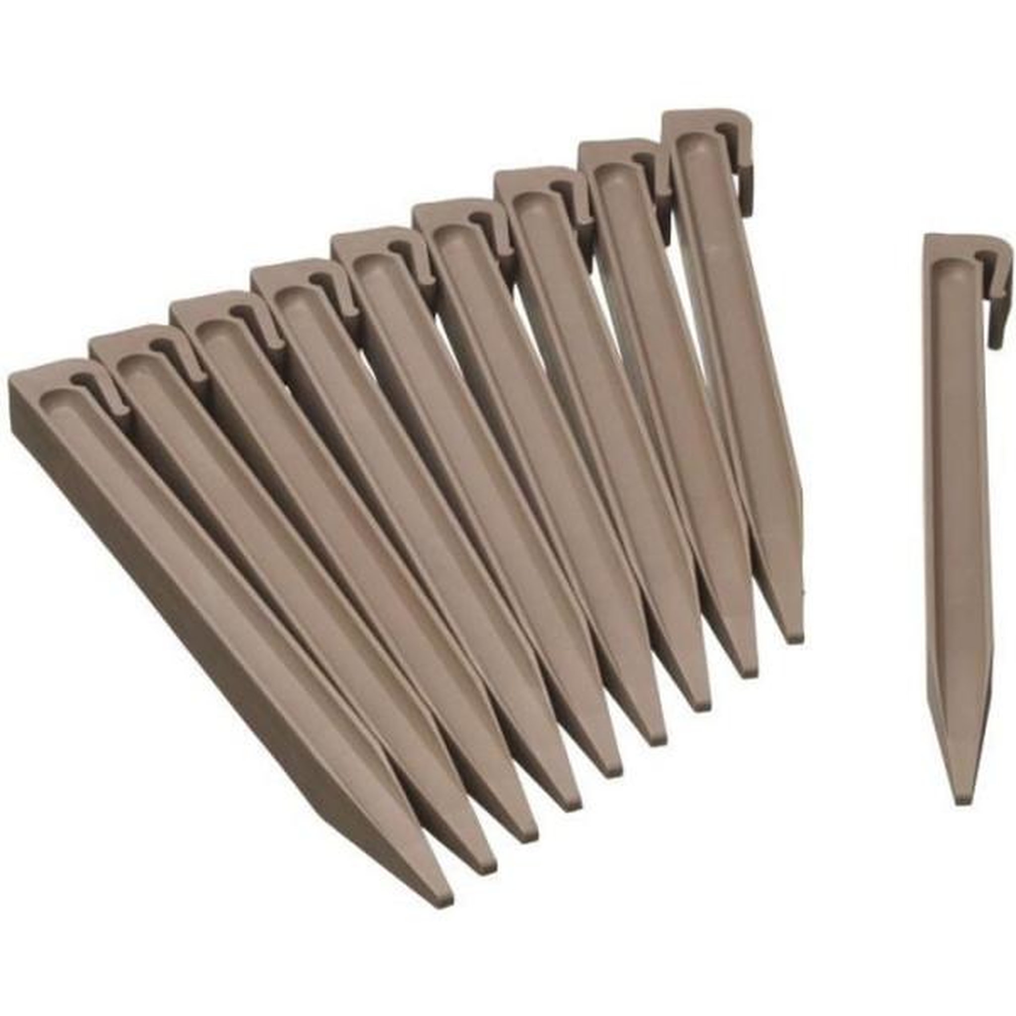 NATURE Ancres pour bordure de jardin en polypropylene - NATURE - H26,7 x 1,9 x 1,8 cm - Beige taupe