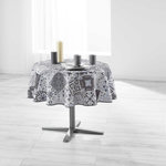 Paris Prix Nappe Ronde Antitache  Persane  180cm Gris