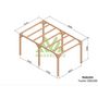 Voir la diapositive 2 : JARDIDECO Pergola en bois lamellé-collé Toulon 500 x 300 cm - Maderland