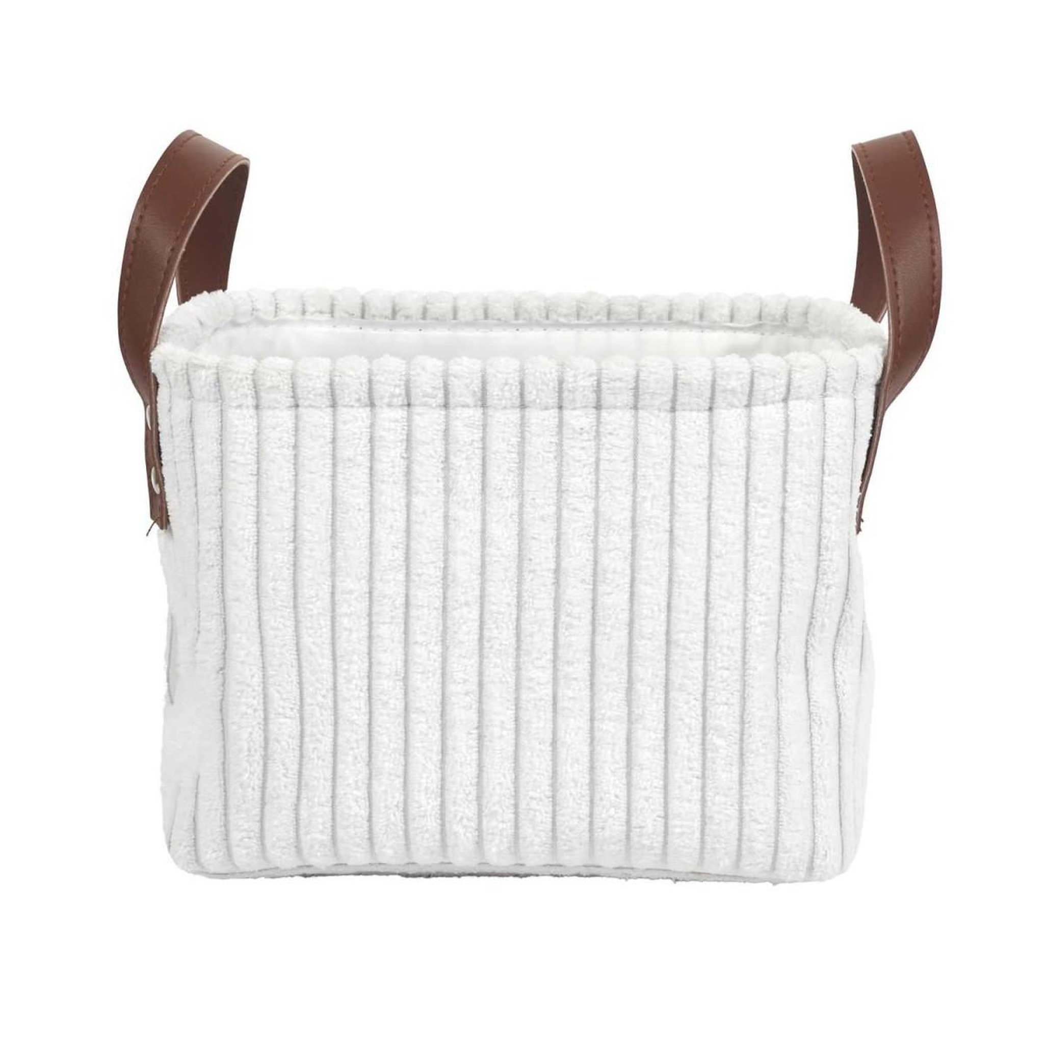 Voir la diapositive 5 : The Home Deco Factory Lot de 3 paniers de rangement  velours côtelé  36cm blanc