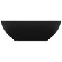 VIDAXL Lavabo ovale de luxe Noir mat 40x33 cm Ceramique