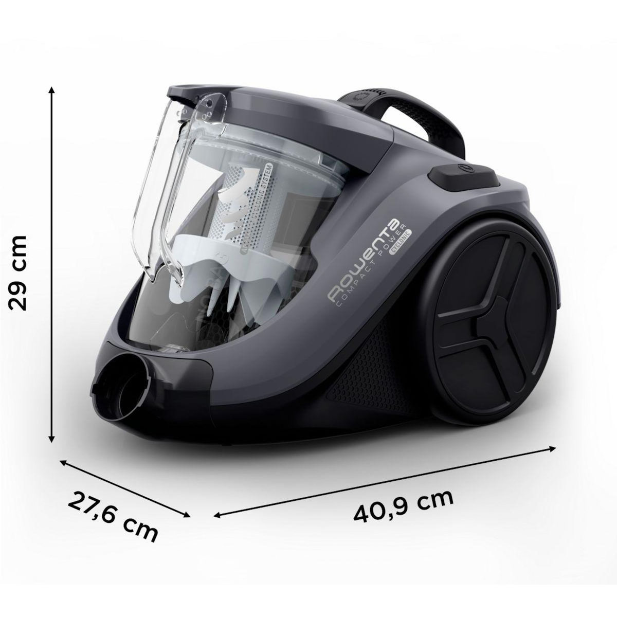 ROWENTA Aspirateur sans sac RO3726EA Compact Power Cyclonic
