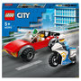 Voir la diapositive 1 : LEGO City 60392 La Course-Poursuite de la Moto de Police, Jouet Voiture de Course et 2 Minifigurines Policiers