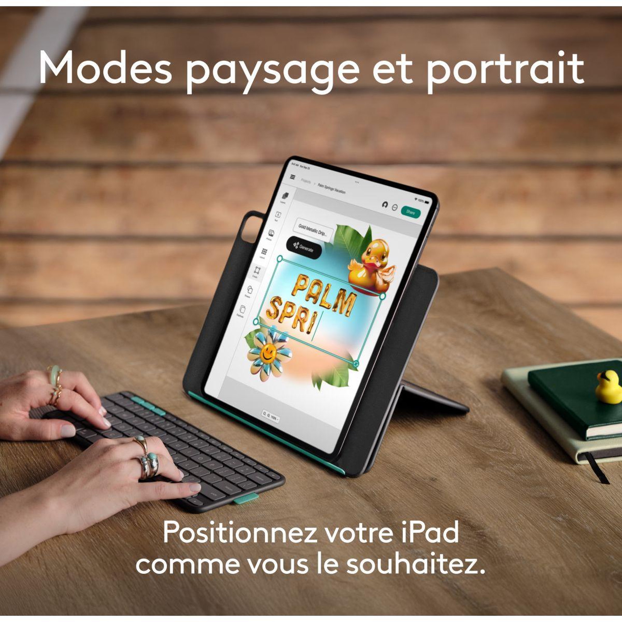 Voir la diapositive 5 : Logitech Etui FLIP FOLIO 13 GRAPHITE IPAD PRO/AIR