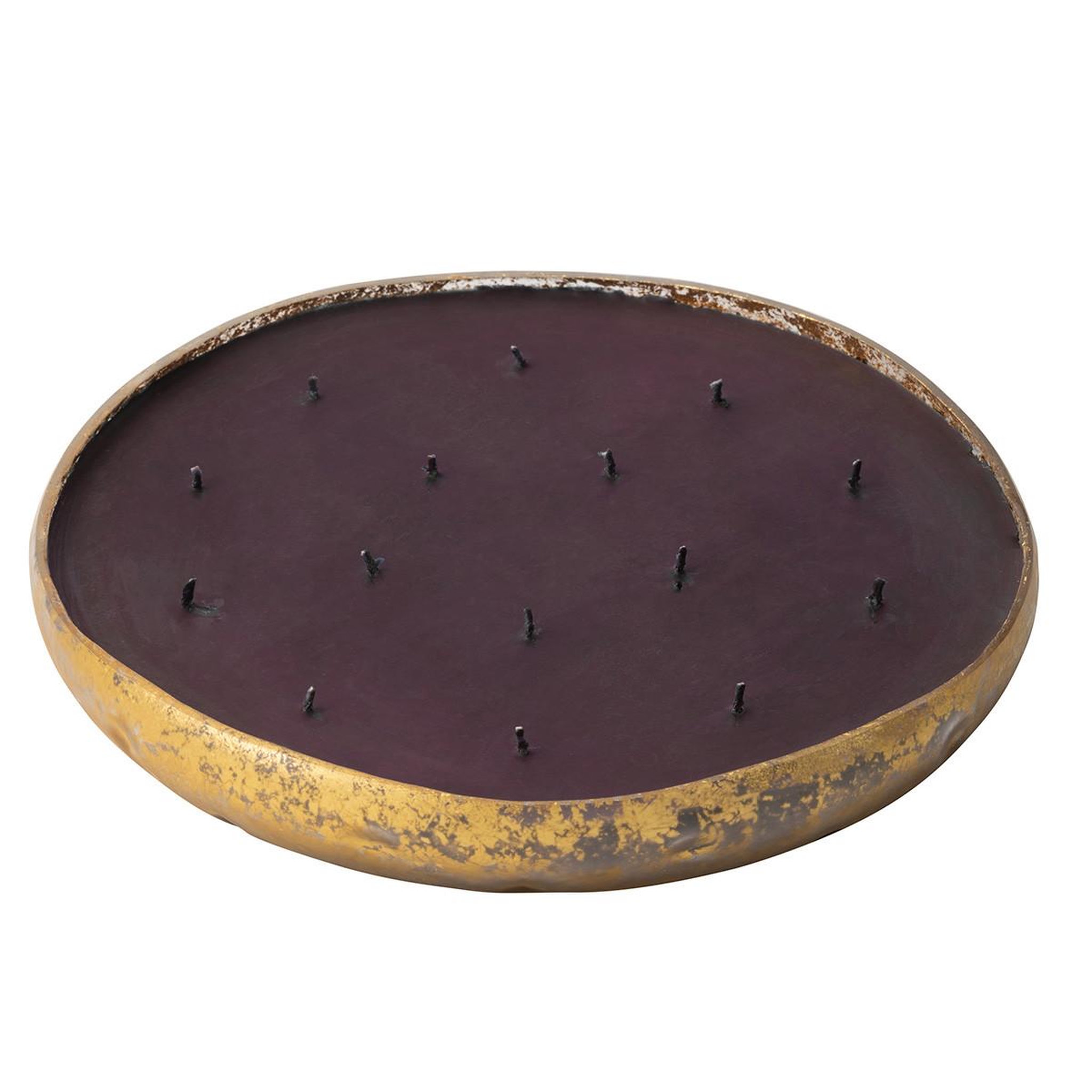 Voir la diapositive 3 : J-LINE Bougie Parfumée Ronde  M-Chic  37cm Oud & Amber