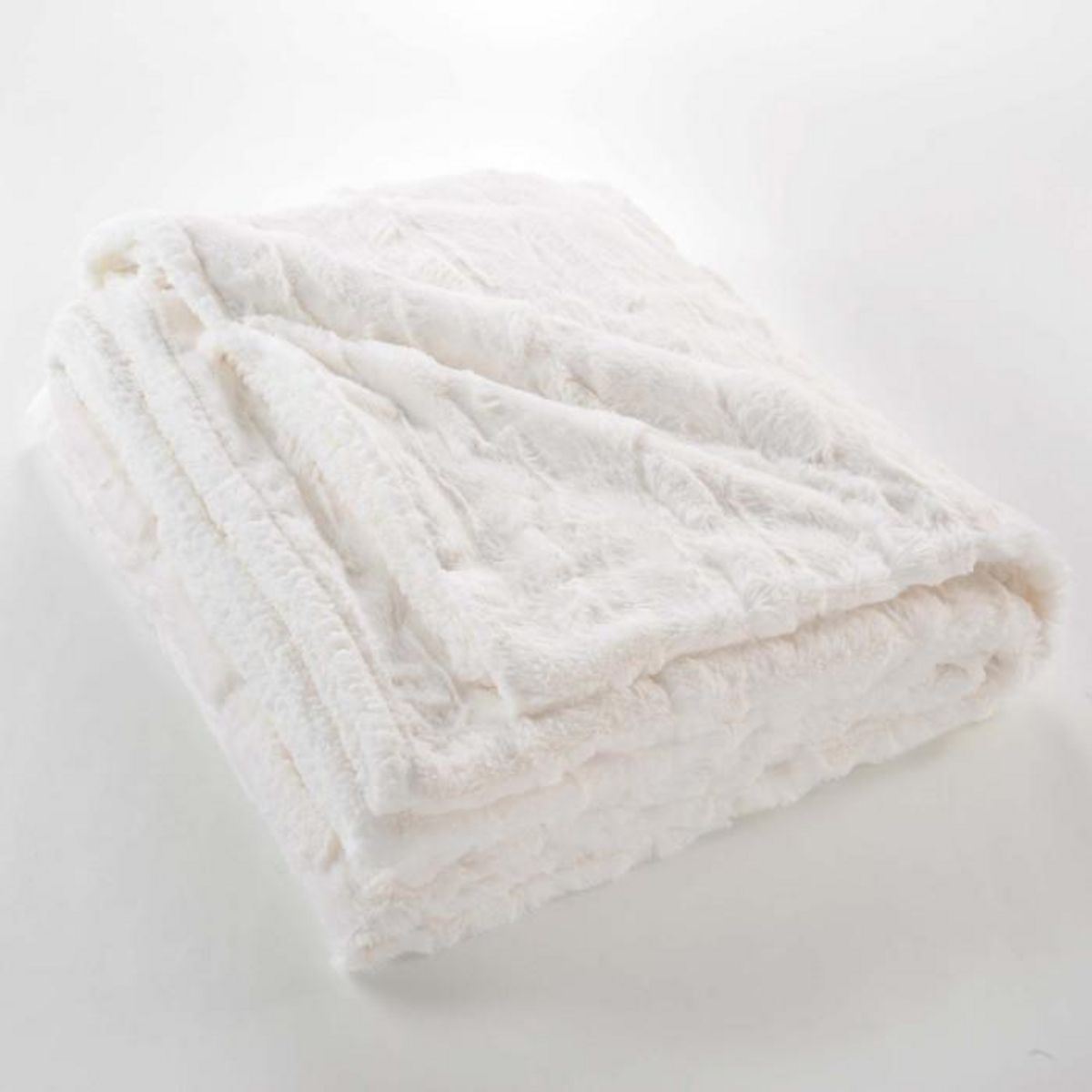 Paris Prix Plaid Imitation Fourrure  Foxy  125x150cm Naturel