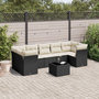 Voir la diapositive 1 : VIDAXL Salon de jardin 8 pcs avec coussins noir resine tressee
