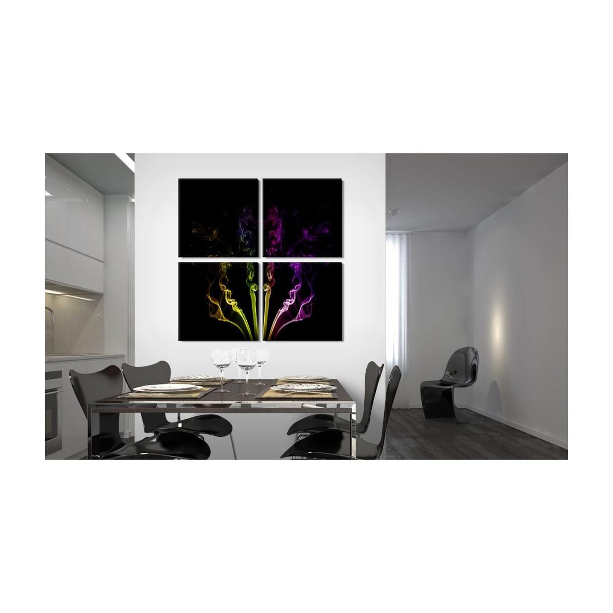 Voir la diapositive 2 : Paris Prix Tableau Imprimé  Fumée Colorée