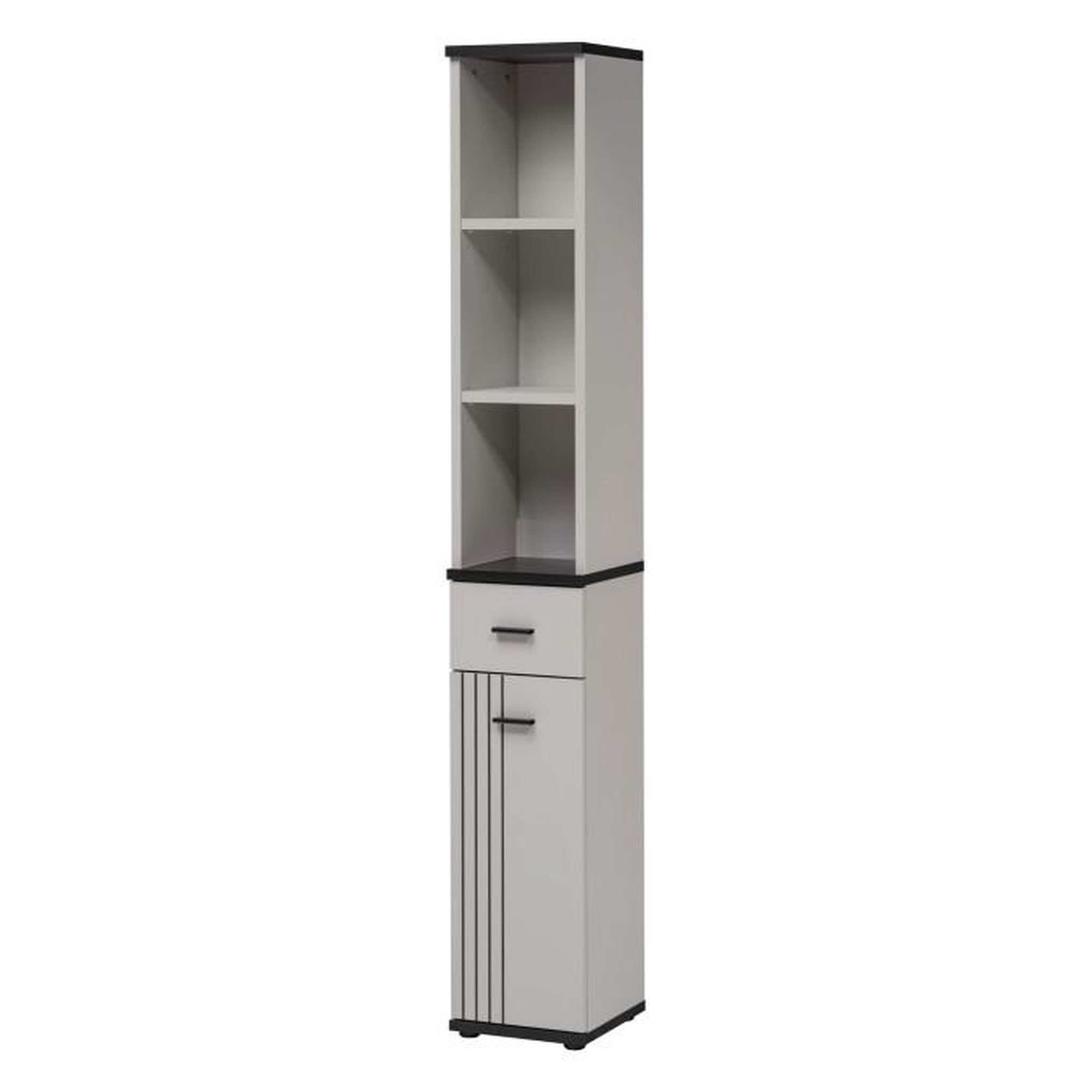 Paris Prix Colonne de Rangement  Hugo  203cm Gris & Noir