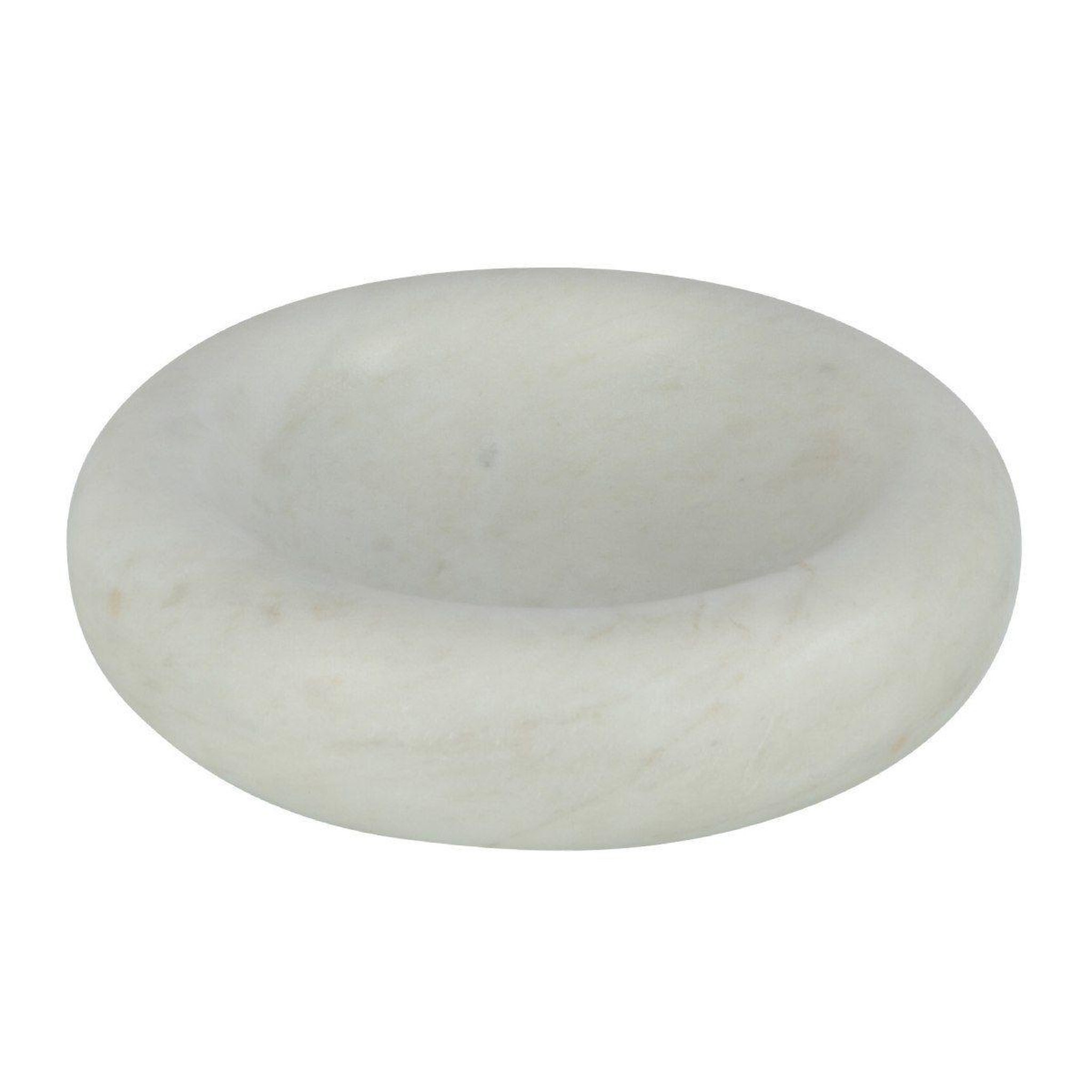 J-LINE Vide-poche en marbre  puglia  25cm blanc