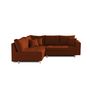 Voir la diapositive 6 : LISA DESIGN Rune - canapé d'angle - avec pouf d'appoint - 4 places - style scandinave - gauche