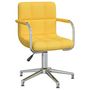 Voir la diapositive 2 : VIDAXL Chaise pivotante de bureau Jaune moutarde Tissu