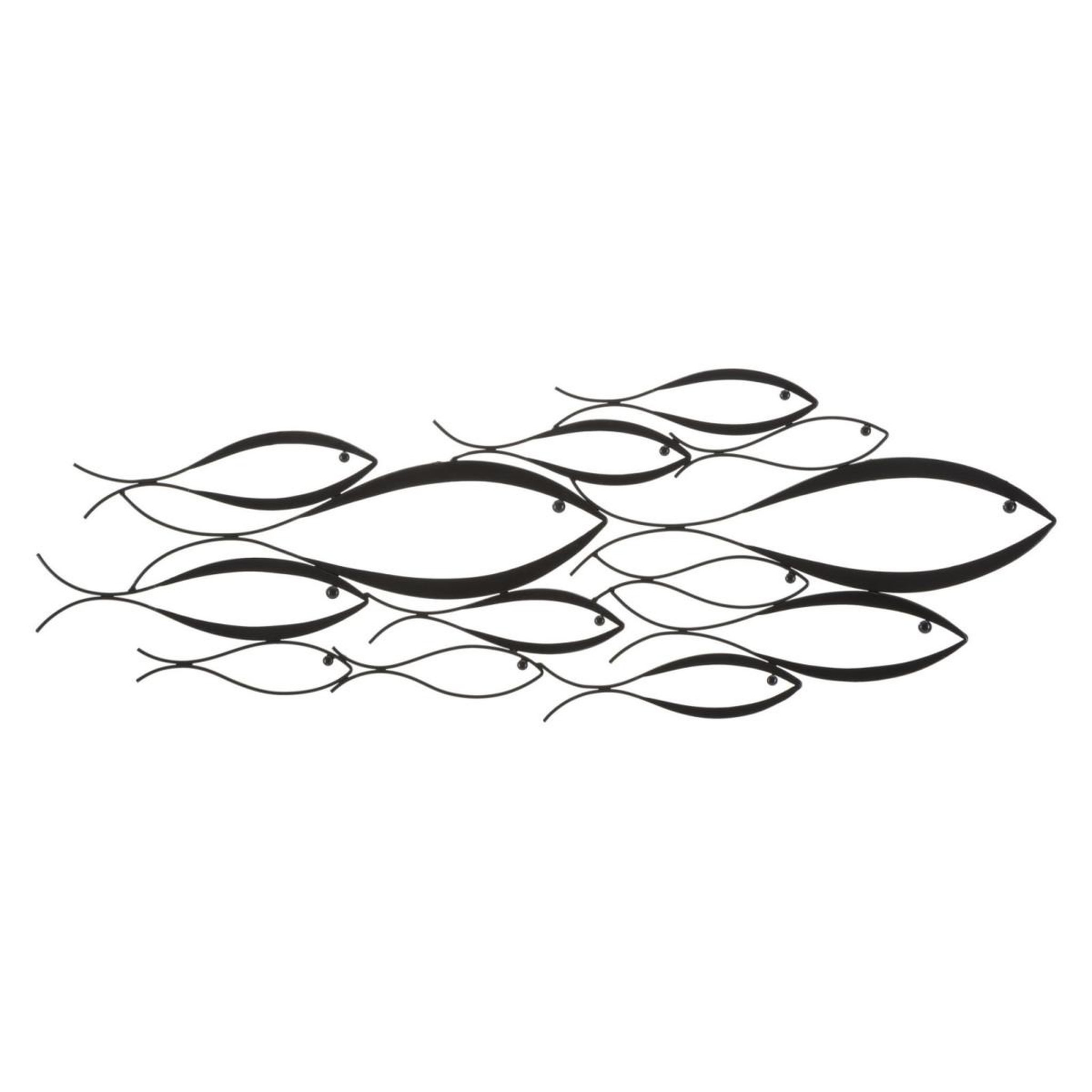 Paris Prix Décoration murale en métal  fishes  100cm noir