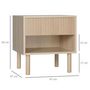 Voir la diapositive 3 : HOMCOM Table de chevet table de nuit design Urban Craft - tiroir coulissant, niche - piètement cylindrique - panneaux particules aspect bois clair