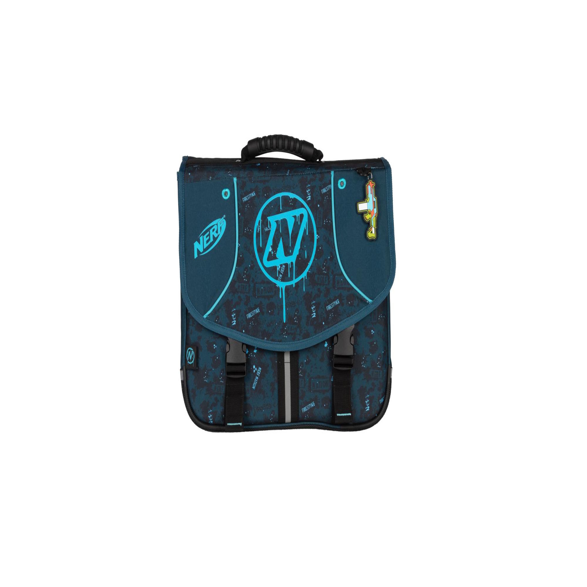 Bagtrotter NERF - Cartable scolaire 38 cm SPLASH - Bleu - 2 compartiments