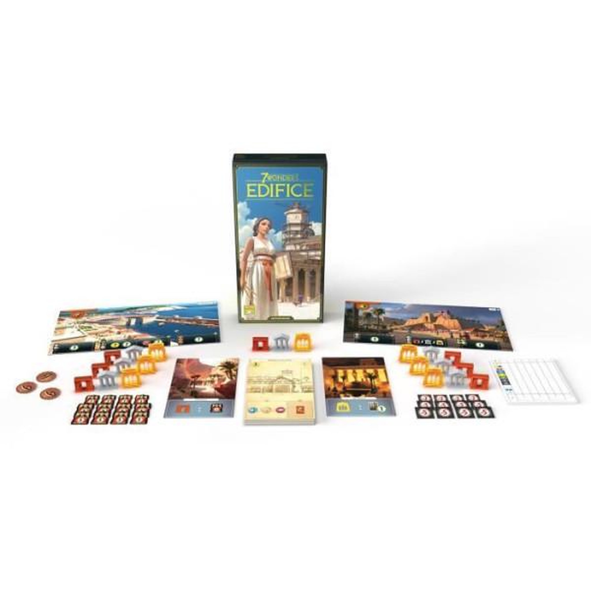 Voir la diapositive 2 : Asmodee Jeu de stratégie Asmodee 7 Wonders Édifices Extension