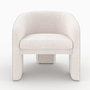 Voir la diapositive 6 : Rendez vous déco Fauteuil en tissu texturé crème-Nelia
