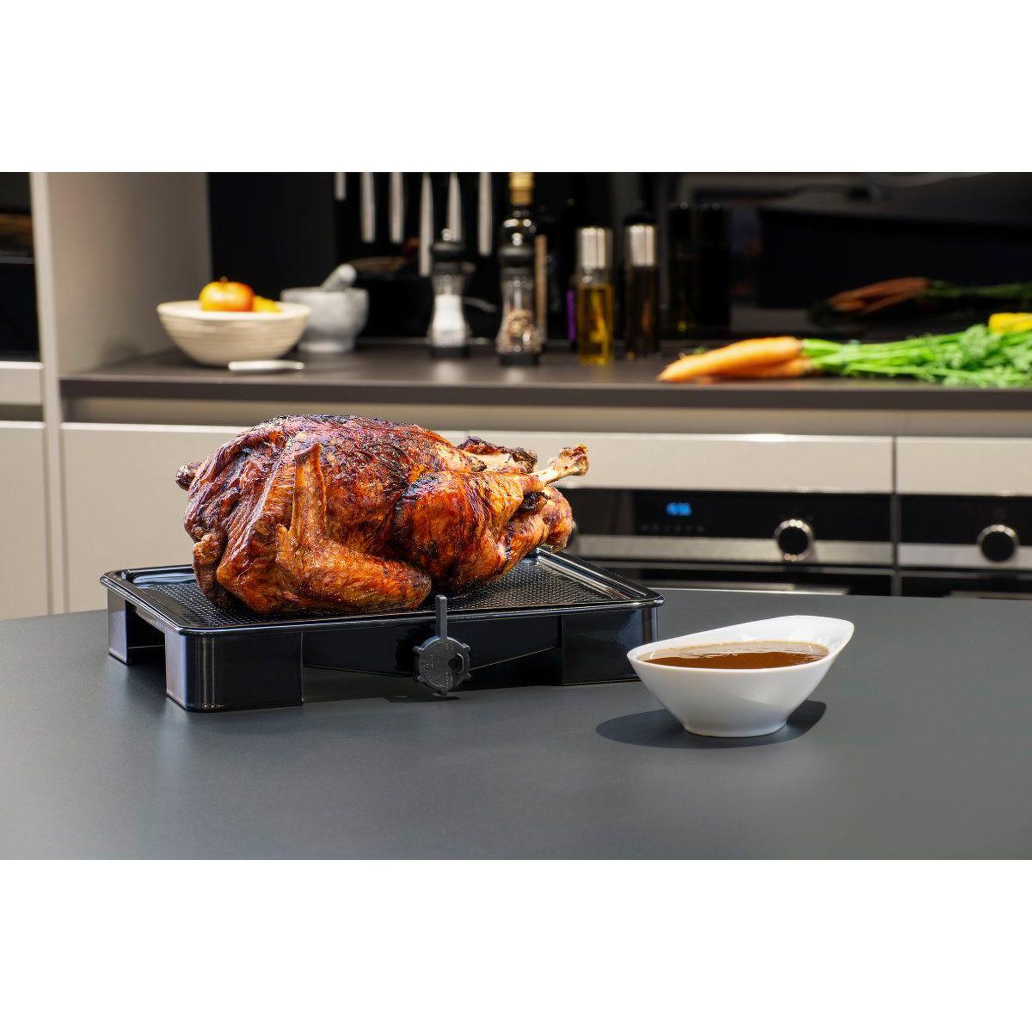 Voir la diapositive 2 : ZENKER Plat de cuisson four pour rôti avec bac de récupération du jus de 3 litres 39 x 33 cm Zenker Special Cooking