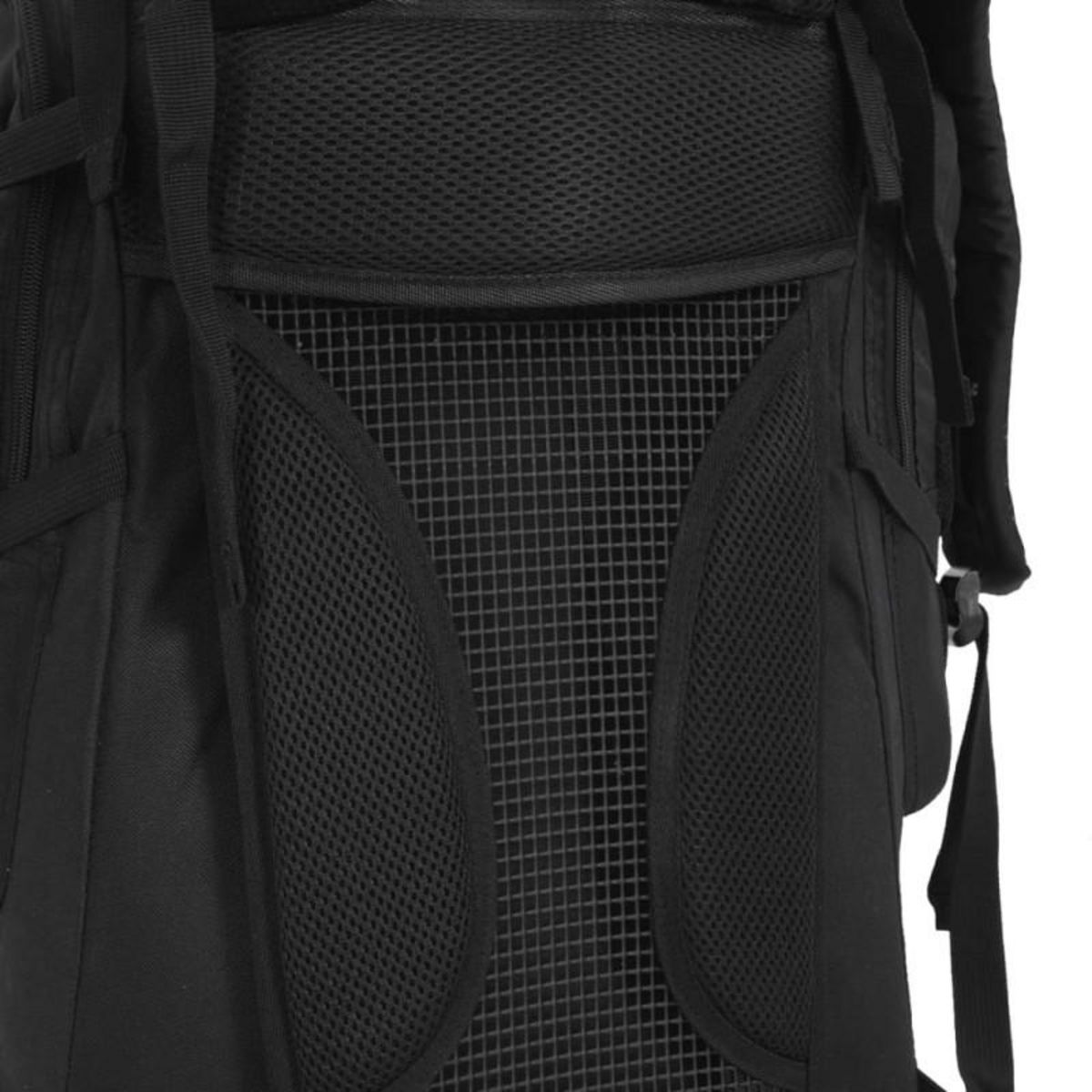 VIDAXL Sac à dos de randonnée noir 60 L tissu oxford