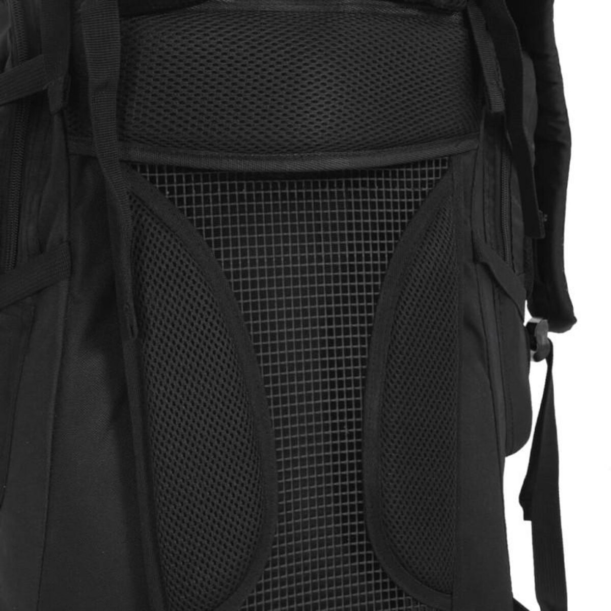 VIDAXL Sac à dos de randonnée noir 60 L tissu oxford