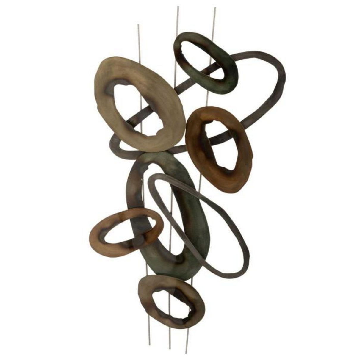 Paris Prix Décoration Murale  Lignes Ovales  91cm Naturel & Vert