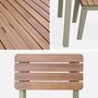 SWEEEK Table en bois d'acacia FSC pour enfant, intérieur et extérieur avec 2 chaises