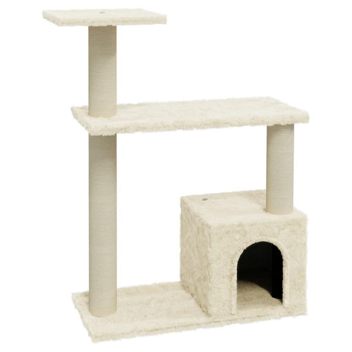 VIDAXL Arbre a chat avec griffoirs en sisal Creme 70 cm