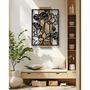 Voir la diapositive 5 : Paris Prix Décoration Murale Encadrée  Lotus  90cm Noir & Naturel