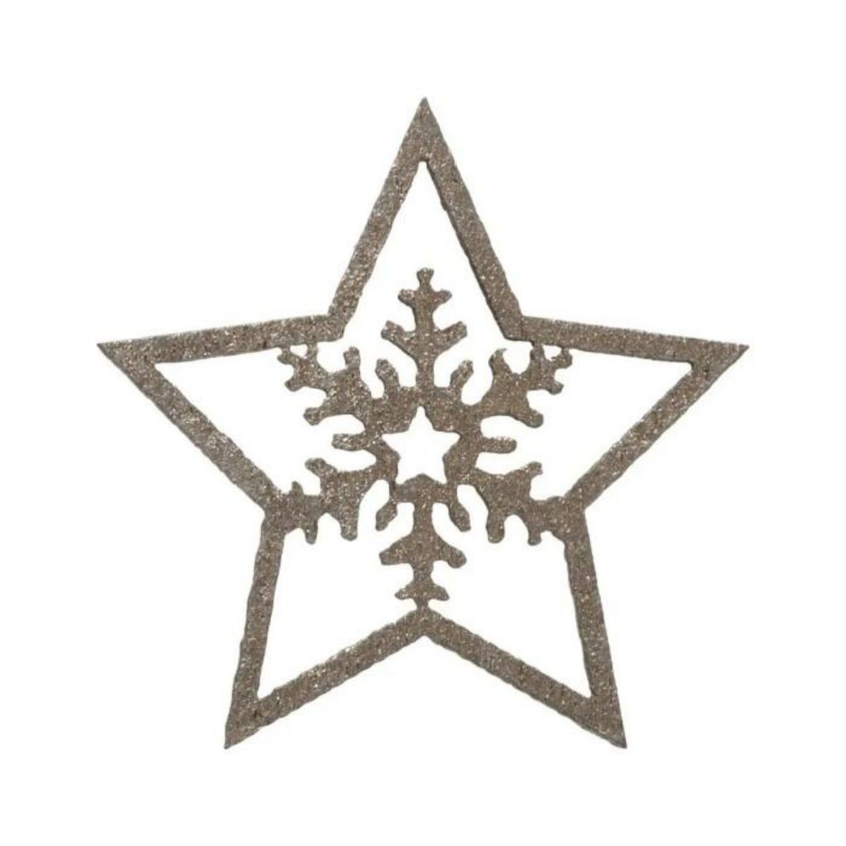 ATMOSPHERA Lot de 100 Étoiles en Bois  Bocal  7cm Or