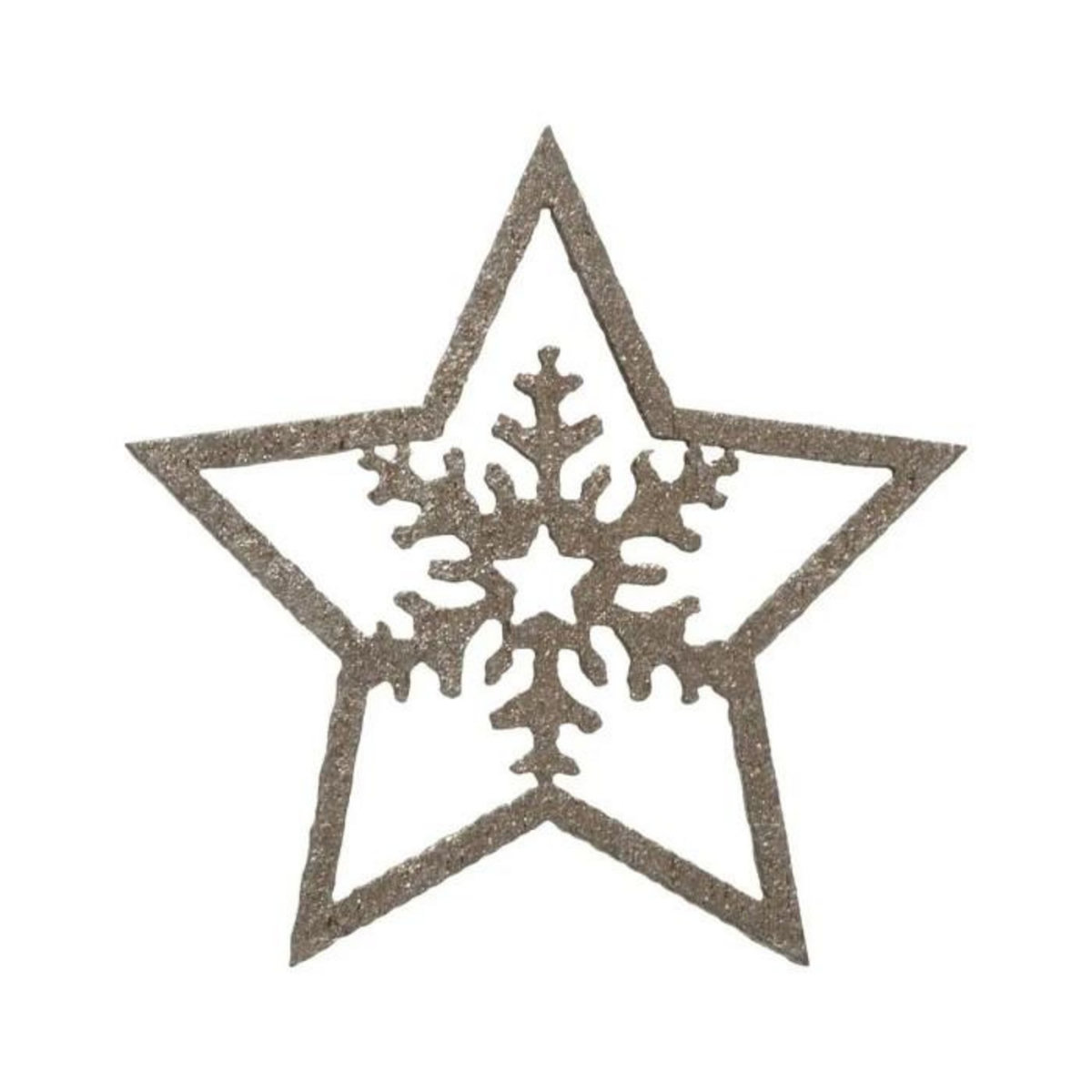 ATMOSPHERA Lot de 100 Étoiles en Bois  Bocal  7cm Or