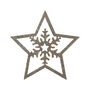 Voir la diapositive 2 : ATMOSPHERA Lot de 100 Étoiles en Bois  Bocal  7cm Or