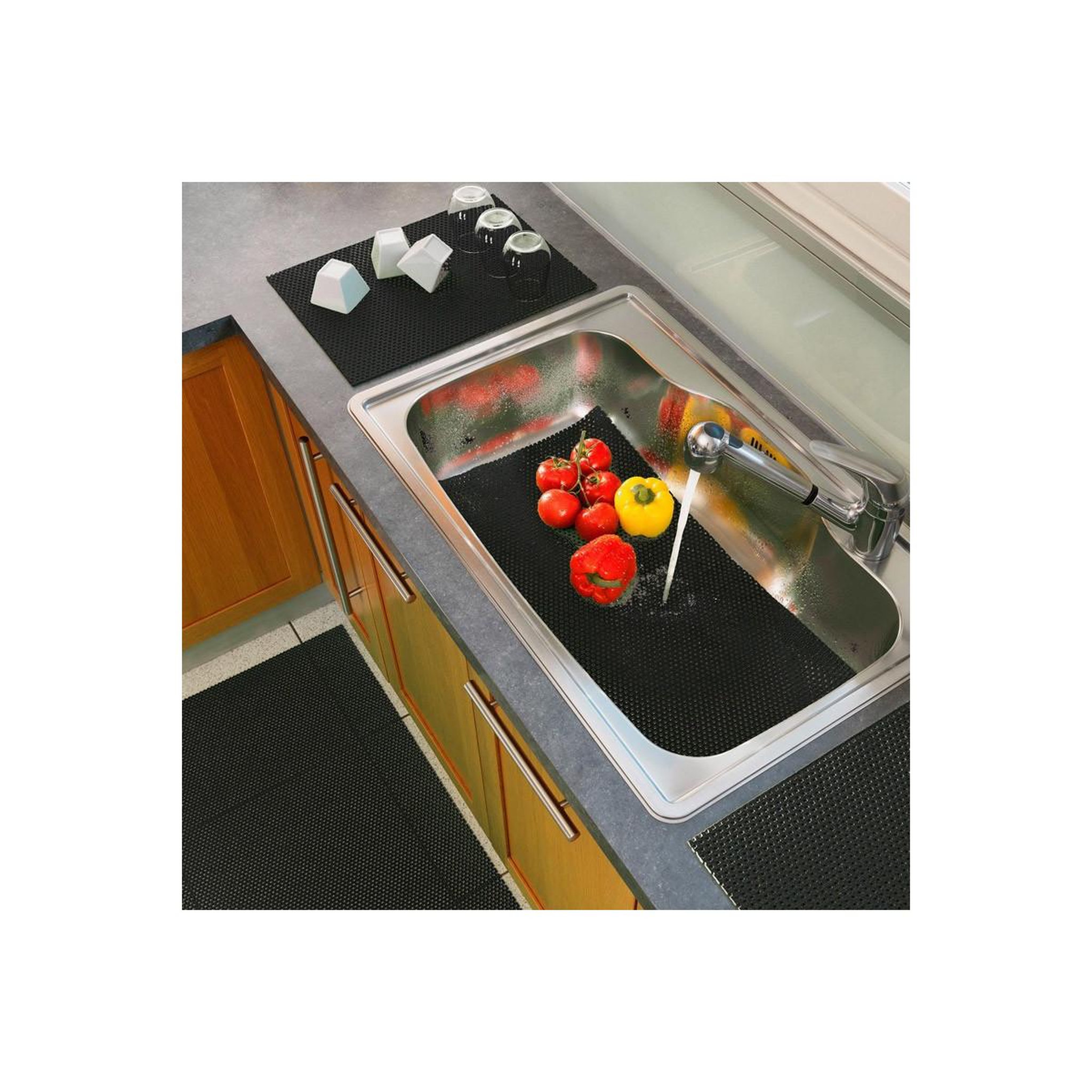 Douceur d'Intérieur Tapis multi-usage en pvc  tubulo  43x65cm anthracite