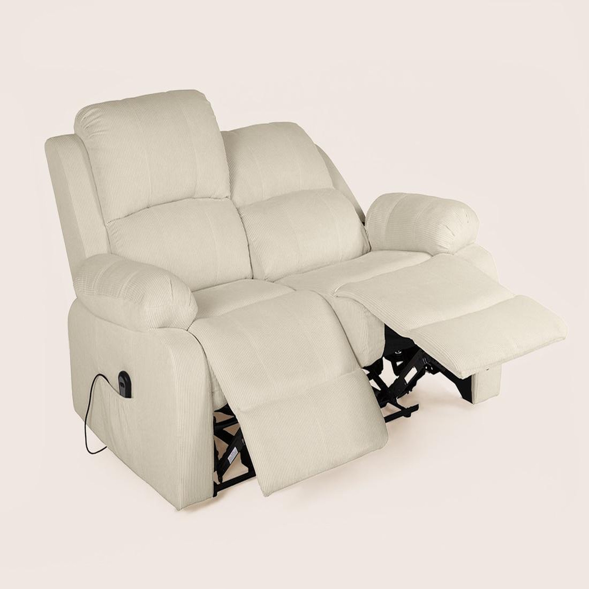 Voir la diapositive 6 : BEST MOBILIER Armand - canapé 2 places relax électrique en velours côtelé