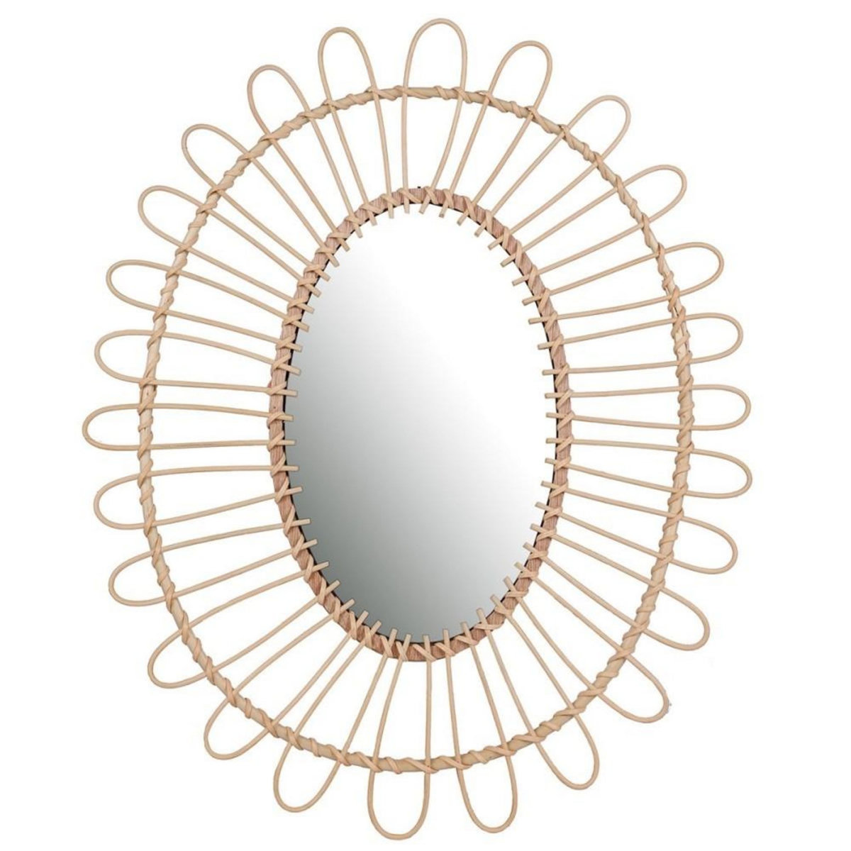 FORNORD Miroir Dalia bambou 52x60 cm