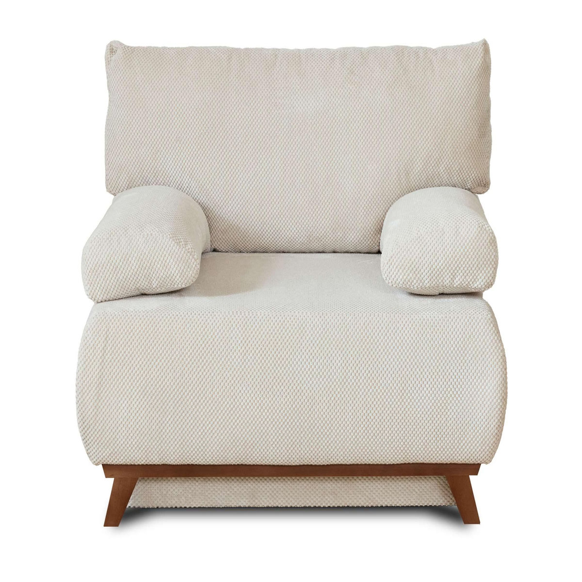 BEST MOBILIER Cristal - fauteuil - convertible avec coffre - en velours texturé