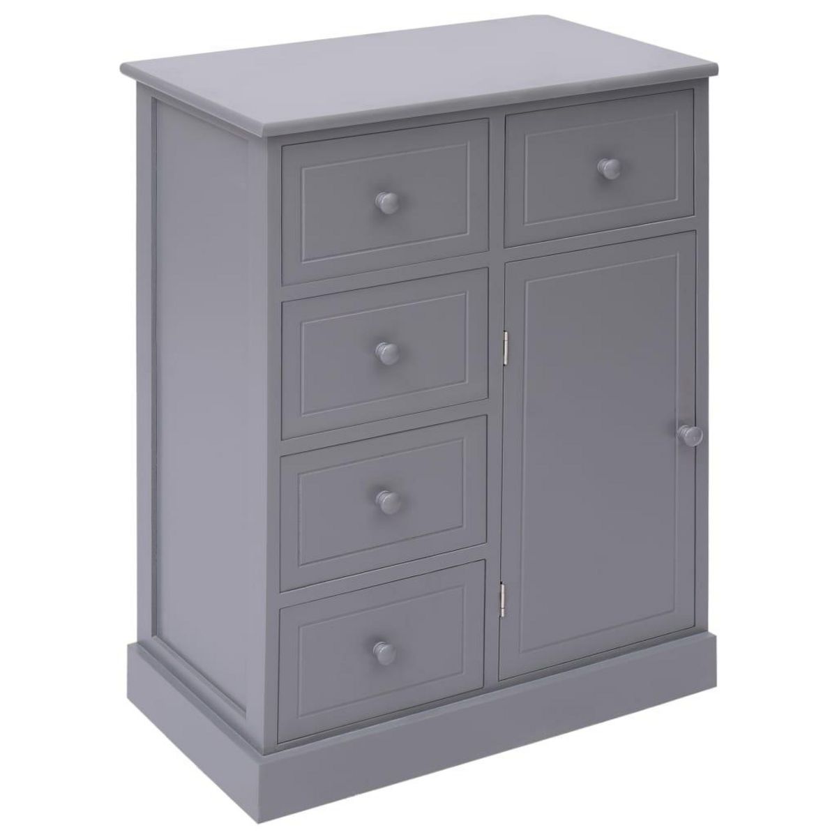 VIDAXL Buffet avec 10 tiroirs Gris 113x30x79 cm Bois