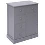 Voir la diapositive 5 : VIDAXL Buffet avec 10 tiroirs Gris 113x30x79 cm Bois