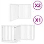 Voir la diapositive 2 : VIDAXL Barriere pour chien porte pliable 8panneaux blanc bois peuplier