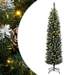 VIDAXL Sapin de Noël artificiel mince 300 LED 210 cm