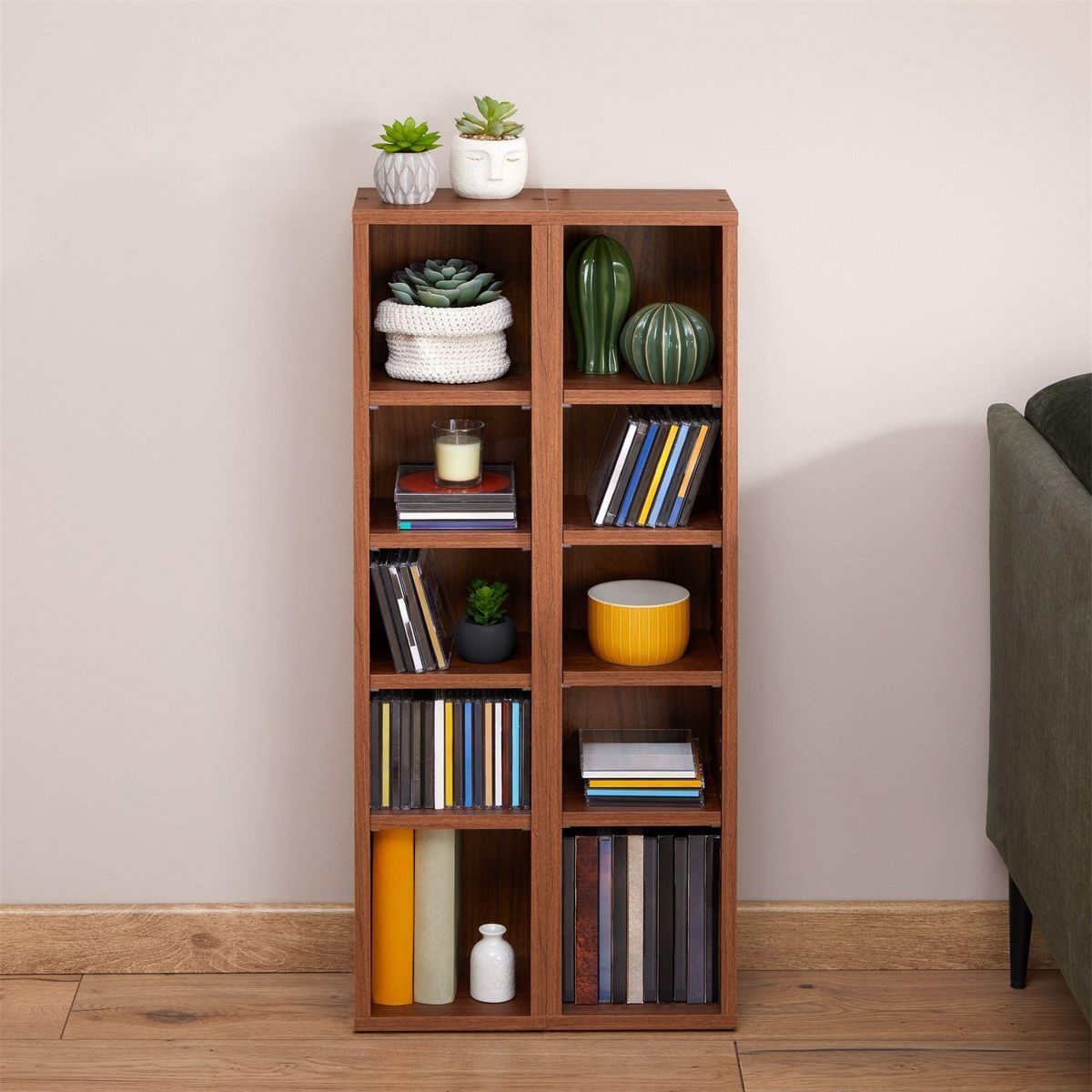 IDIMEX Etagères modulables MUSIQUE pour CD et DVD, en mélaminé